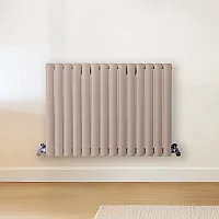 Milano Aruba Horizontal Designer Radiator Double Panel 600mm x 826mm Rose Petal Pink