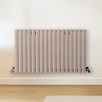 Milano Aruba Horizontal Designer Radiator Double Panel 600mm x 1000mm Rose Petal Pink