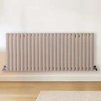 Milano Aruba Horizontal Designer Radiator Double Panel 600mm x 1416mm Rose Petal Pink