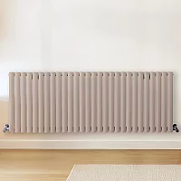 Milano Aruba Horizontal Designer Radiator Double Panel 600mm x 1652mm Rose Petal Pink