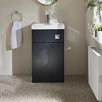 Milano Lurus Modern Basin and WC Combination Unit Excluding Pan 500mm x 890mm Choice of Finish