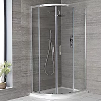 Milano Portland Offset Quadrant Shower Enclosure with Left Hand Tray 1000mm x 800mm