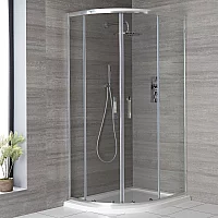 Milano Portland Offset Quadrant Shower Enclosure with Left Hand AntiSlip Tray 900mm x 760mm