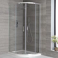 Milano Portland Offset Quadrant Shower Enclosure with Right Hand AntiSlip Tray 900mm x 760mm