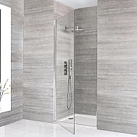 Milano Portland Hinged Shower Door with 700mm x 1100mm Tray