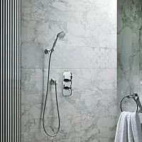 Milano Earlham Art Deco Thermostatic Shower with Hand Shower 1 Outlet Chrome
