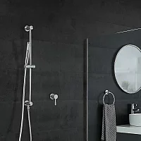 Milano Mirage Chrome Shower with Pencil Hand Shower and Riser Rail 1 Outlet