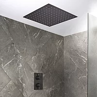 Milano Otto Modern Thermostatic Shower with Recessed Shower Head Choice of Finish 1 Outlet