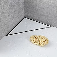 Milano Barq Wet Room Shower Enclosure with 250mm Corner Tile Insert Drain 900mm