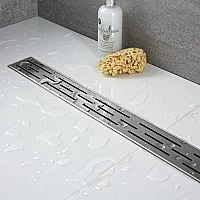 Milano Barq Wet Room Shower Enclosure with 800mm Linear Drain with Grate 700mm