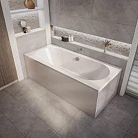 Milano Ballam 1800mm x 800mm Modern Double Ended Bath with Side Panel