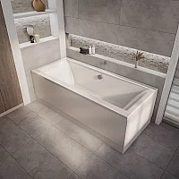 Milano Elswick 1800mm x 800mm Modern Double Ended Bath with Side and End Panel