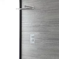 Milano Arvo Chrome Thermostatic Shower System with 400mm Square Shower Head 1 Outlet