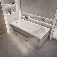 Milano Ballam 1500mm x 700mm Modern Single Ended Bath without Panels