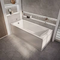 Milano Elswick Modern Square Single Ended Standard Bath Choice of Size and Premium Panels