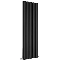 Milano Aruba Vertical Designer Radiator Double Panel 1780mm x 590mm Black