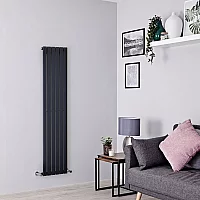 Milano Capri Anthracite Flat Panel Vertical Designer Radiator 1780mm x 354mm Single Panel