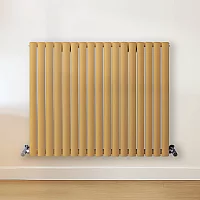 Milano Aruba Horizontal Designer Radiator Double Panel 800mm x 1000mm Autumn Yellow