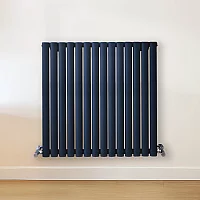 Milano Aruba Horizontal Designer Radiator Double Panel 800mm x 826mm Regal Blue