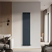 Milano Alpha Flat Panel Vertical Designer Radiator Single Panel 1780mm x 420mm Regal Blue