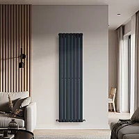 Milano Alpha Flat Panel Vertical Designer Radiator Single Panel 1780mm x 490mm Regal Blue