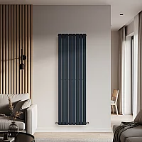 Milano Alpha Flat Panel Vertical Designer Radiator Single Panel 1780mm x 560mm Regal Blue