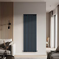 Milano Alpha Flat Panel Vertical Designer Radiator Single Panel 1780mm x 630mm Regal Blue