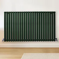 Milano Aruba Horizontal Designer Radiator Double Panel 800mm x 1416mm Evergreen
