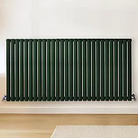 Milano Aruba Horizontal Designer Radiator Double Panel 800mm x 1652mm Evergreen