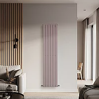 Milano Alpha Flat Panel Vertical Designer Radiator Single Panel 1780mm x 420mm Dahlia Purple