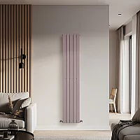 Milano Alpha Flat Panel Vertical Designer Radiator Single Panel 1780mm x 350mm Dahlia Purple