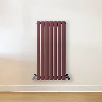 Milano Aruba Horizontal Designer Radiator Double Panel 800mm x 413mm Booth Red