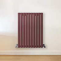 Milano Aruba Horizontal Designer Radiator Double Panel 800mm x 590mm Booth Red