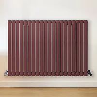 Milano Aruba Horizontal Designer Radiator Double Panel 800mm x 1180mm Booth Red