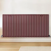 Milano Aruba Horizontal Designer Radiator Double Panel 800mm x 1652mm Booth Red