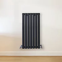 Milano Aruba Horizontal Designer Radiator Double Panel 800mm x 413mm Carbon Grey
