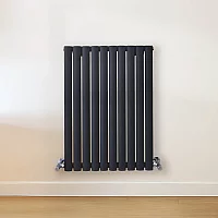 Milano Aruba Horizontal Designer Radiator Double Panel 800mm x 590mm Carbon Grey