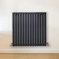 Milano Aruba Horizontal Designer Radiator Double Panel 800mm x 826mm Carbon Grey