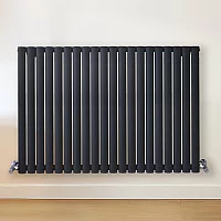 Milano Aruba Horizontal Designer Radiator Double Panel 800mm x 1180mm Carbon Grey