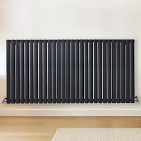 Milano Aruba Horizontal Designer Radiator Double Panel 800mm x 1652mm Carbon Grey