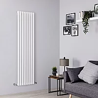 Milano Aruba Vertical Designer Radiator Single Panel 1780mm x 472mm White