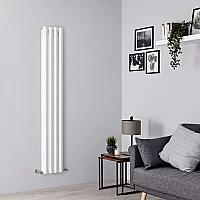 Milano Viti White Diamond Panel Vertical Designer Radiator 1780mm x 280mm Double Panel