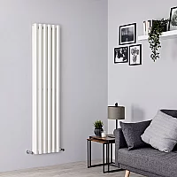 Milano Viti White Diamond Panel Vertical Designer Radiator 1780mm x 420mm Double Panel