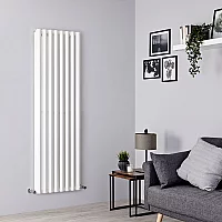 Milano Viti White Diamond Panel Vertical Designer Radiator 1780mm x 560mm Double Panel