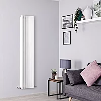 Milano Capri White Flat Panel Vertical Designer Radiator 1780mm x 354mm Double Panel