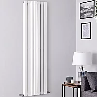 Milano Alpha Flat Panel Vertical Designer Radiator Double Panel 1780mm x 490mm White