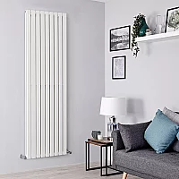 Milano Alpha Flat Panel Vertical Designer Radiator Double Panel 1780mm x 630mm White