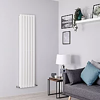 Milano Alpha Flat Panel Vertical Designer Radiator Double Panel 1780mm x 420mm White