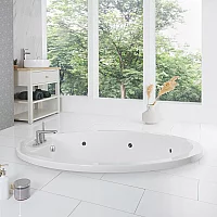 Milano Serene Round Deep Inset Bath 1800mm Choice of Jets