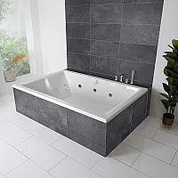 Milano Serene Whirlpool DoubleEnded Deep Inset Spa Bath 1800mm x 1200mm 14 Whirlpool Jets